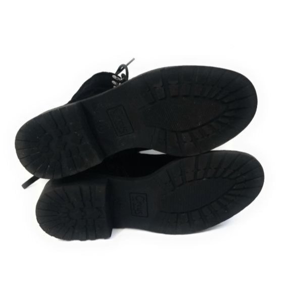 Circus By Sam Edelman Dawson 2 Velvet Biker Combat Boots in Black Size 6 - Picture 8 of 8